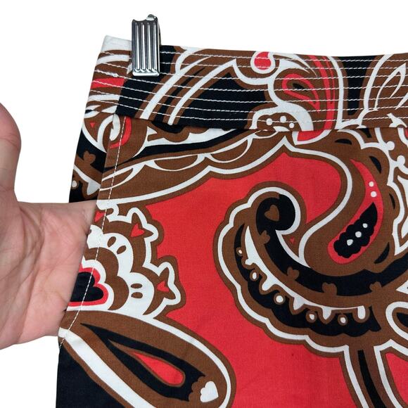Merona Y2K Paisley Print Mini Skirt Size 8 Retro Boho Festival Retro Resortwear - Picture 4 of 6